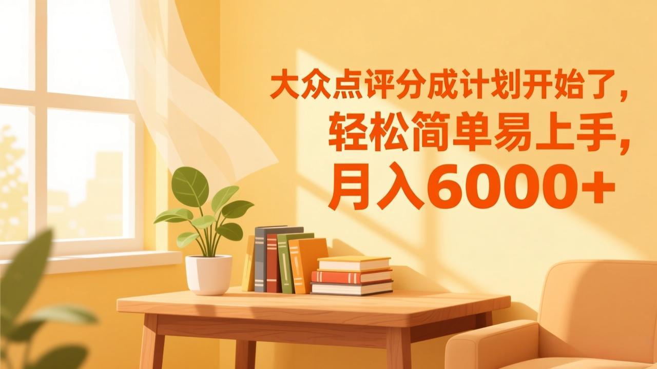 大众点评分成计划开始了，轻松简单易上手，月入6000+-卿云社
