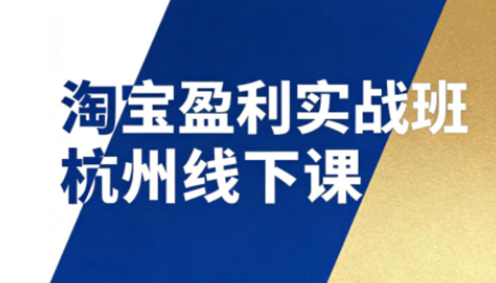 淘宝盈利实战班杭州线下课12月26-28日(音频+字幕)，帮你掌握SOP流程+12门核心技术-卿云社