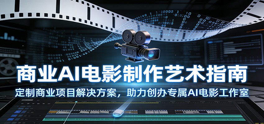 商业AI电影制作艺术指南：定制商业项目解决方案，助力创办专属AI电影工作室-卿云社