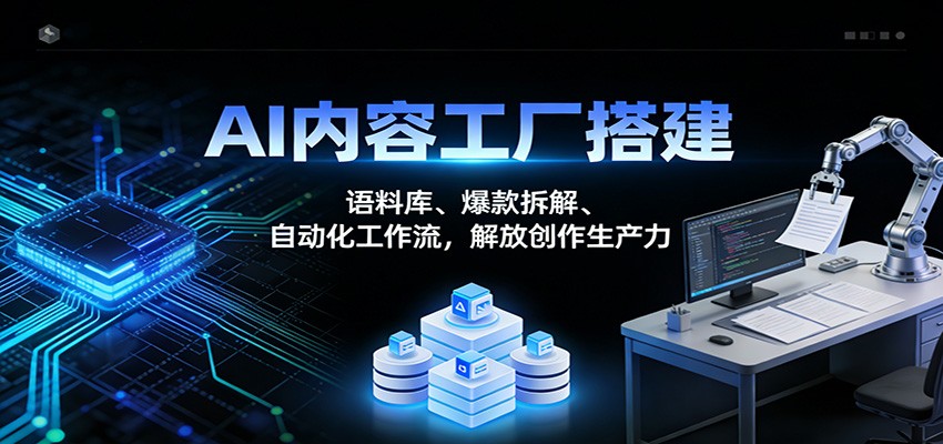 AI内容工厂搭建：语料库、爆款拆解、自动化工作流，解放创作生产力-卿云社