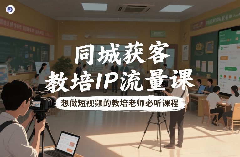 同城获客，教培IP流量课，想做短视频的教培老师必听课程-卿云社