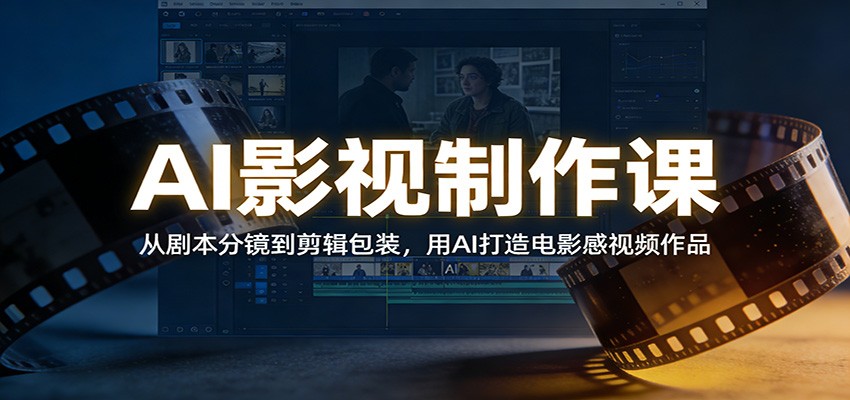 AI影视制作课：从剧本分镜到剪辑包装，用AI打造电影感视频作品-卿云社