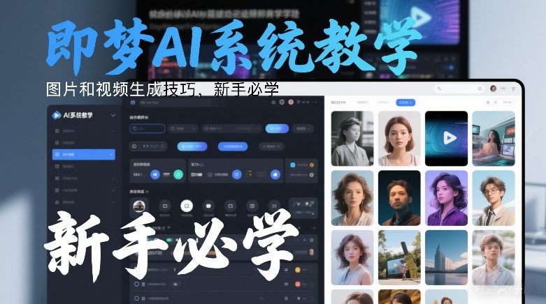 即梦AI系统教学，图片和视频生成技巧，新手必学-卿云社