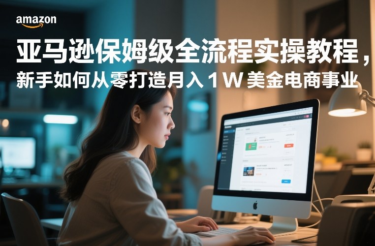 亚马逊保姆级全流程实操教程，新手如何从零打造月入1W美金电商事业-卿云社