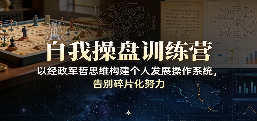 自我操盘训练营：以经政军哲思维构建个人发展操作系统，告别碎片化努力-卿云社