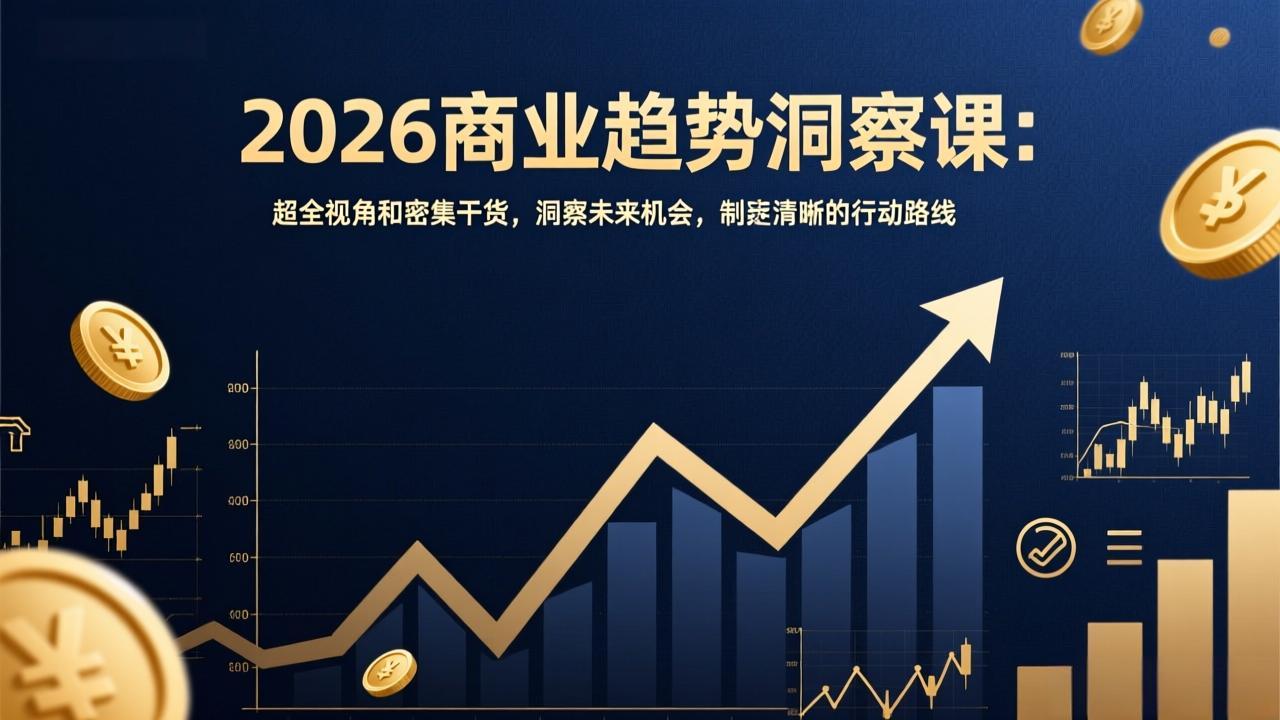 2026商业趋势洞察课：超全视角和密集干货，洞察未来机会，制定清晰的行动路线-卿云社