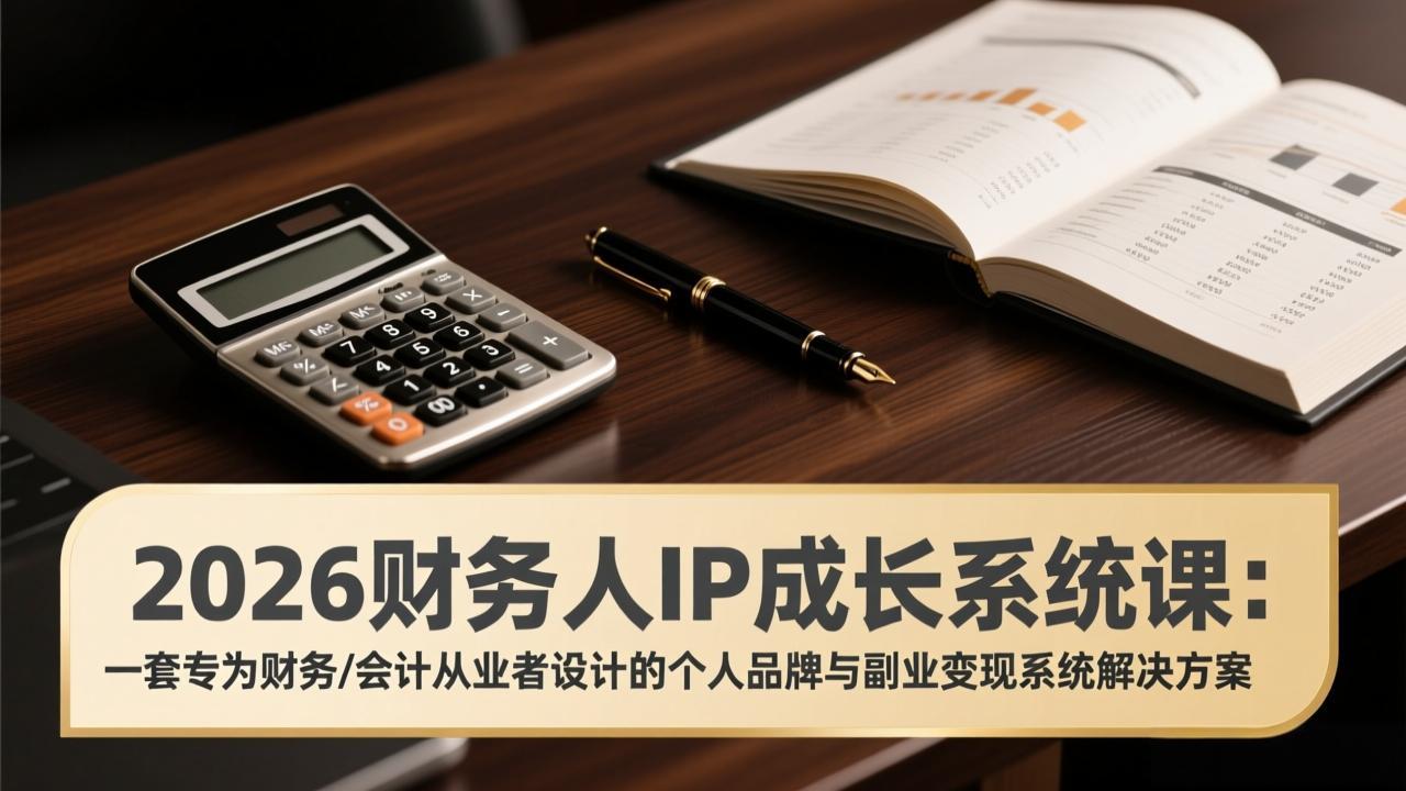 2026财务人IP成长系统课：一套专为财务/会计从业者设计的个人品牌与副业变现系统解决方案-卿云社