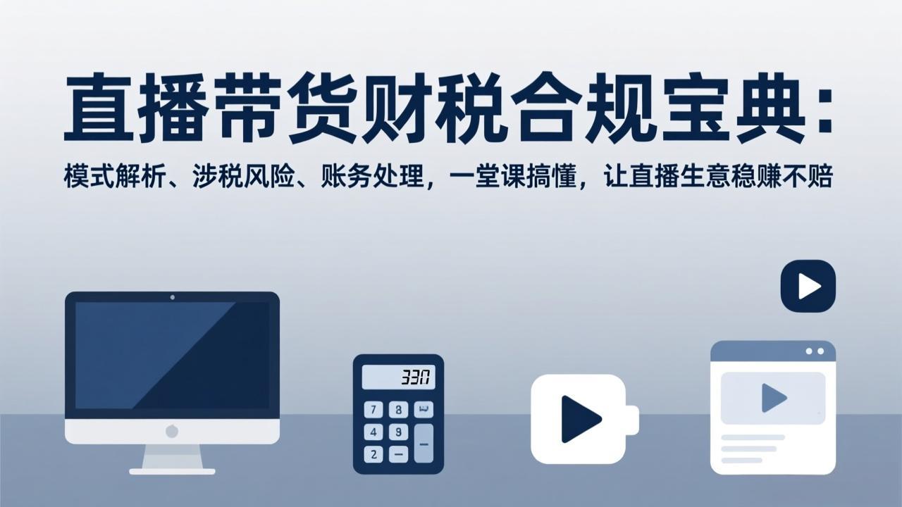 直播带货财税合规宝典：模式解析、涉税风险、账务处理，一堂课搞懂，让直播生意稳赚不赔-卿云社