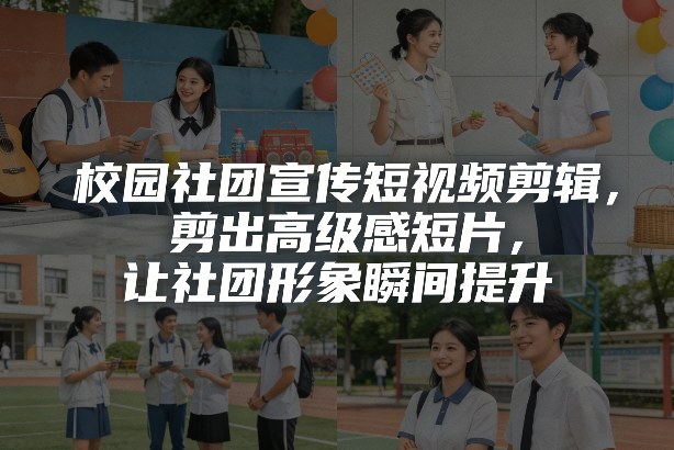 校园社团宣传短视频剪辑，剪出高级感短片，让社团形象瞬间提升-卿云社