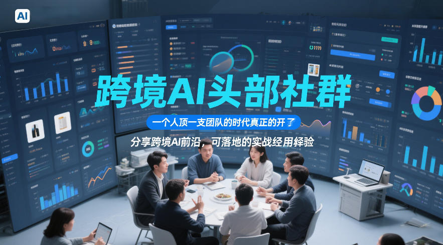 跨境AI头部社群,一个人顶一支团队的时代真正的开始了,分享跨境AI前沿,可落地的实战经验(更新)