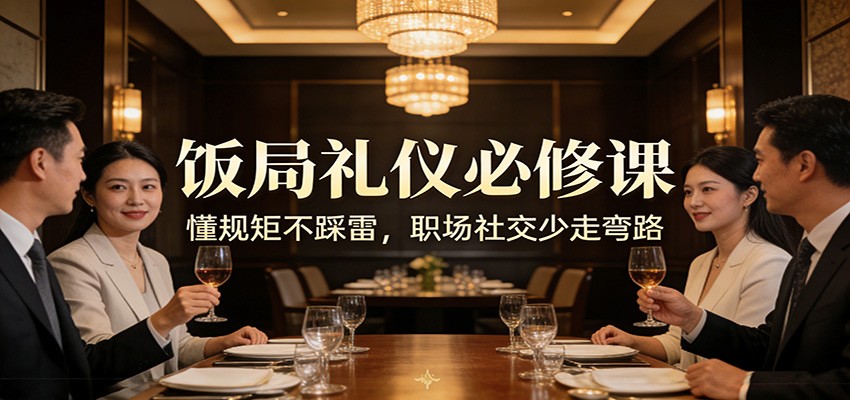 公众号收费文章：《饭局礼仪必修课：懂规矩不踩雷，职场社交少走弯路》-卿云社