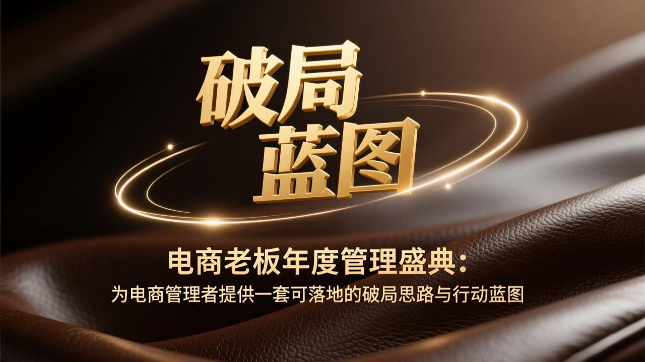 电商老板年度管理盛典：为电商管理者提供一套可落地的破局思路与行动蓝图-卿云社