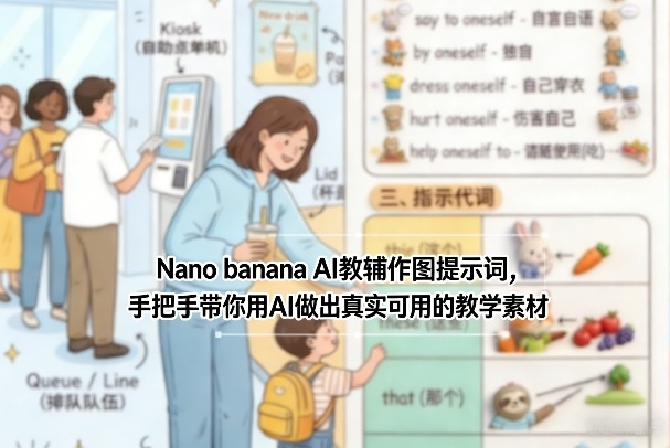 Nano banana AI教辅作图提示词，手把手带你用AI做出真实可用的教学素材-卿云社
