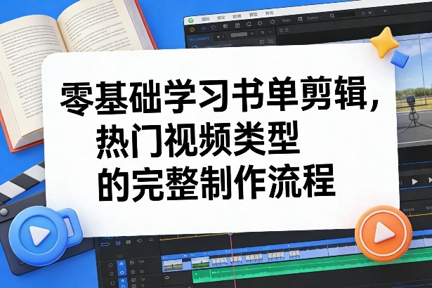 零基础学习书单剪辑，热门视频类型的完整制作流程(更新2026)-卿云社