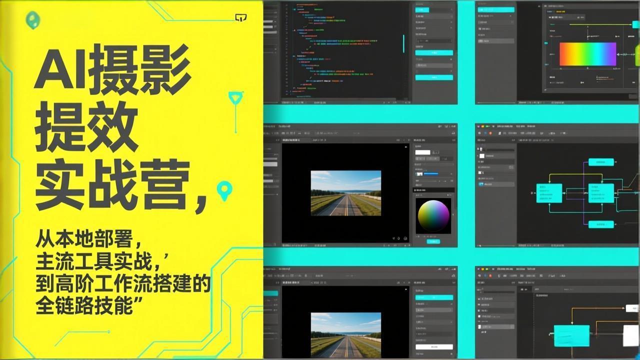 AI+摄影提效实战营，从本地部署，主流工具实战，到高阶工作流搭建的全链路技能-卿云社