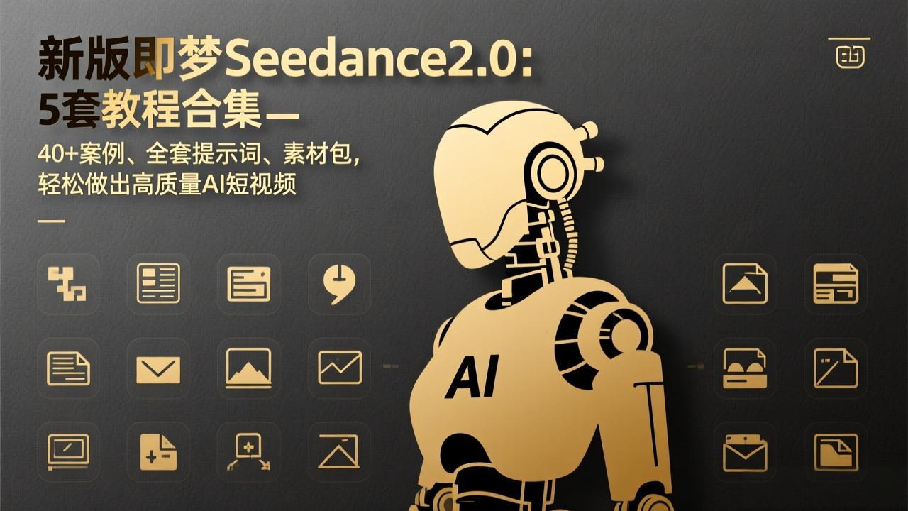 新版即梦Seedance2.0：5套教程合集，40+案例、全套提示词、素材包，轻松做出高质量AI短视频-卿云社