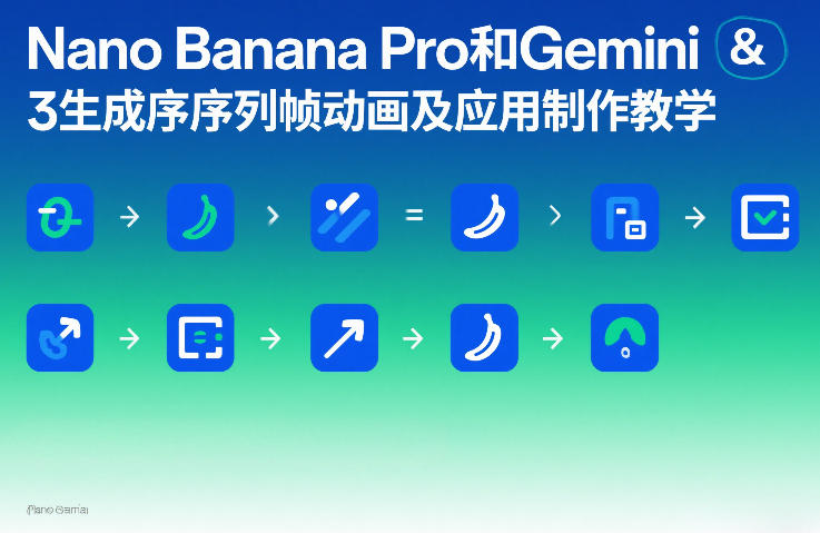 Nano Banana Pro和Gemini 3生成序列帧动画及应用制作教学-卿云社