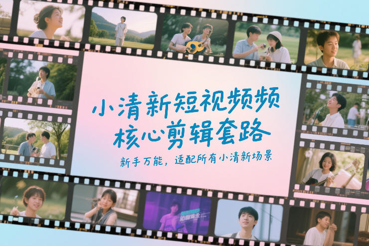 小清新短视频核心剪辑套路，新手万能，适配所有小清新场景-卿云社