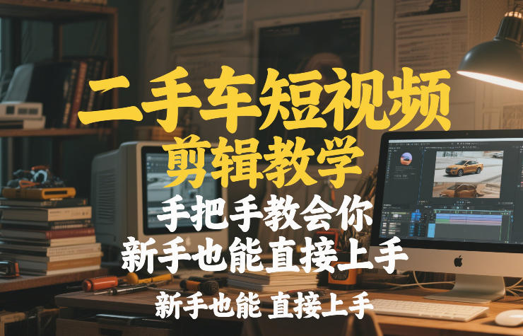 二手车短视频剪辑教学，手把手教会你，新手也能直接上手-卿云社