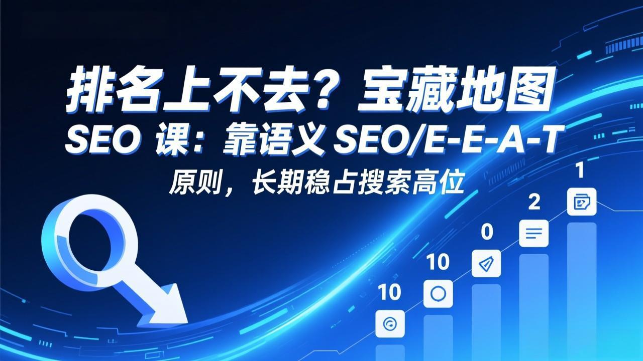 排名上不去？宝藏地图 SEO 课：靠语义 SEO+E-E-A-T 原则，长期稳占搜索高位-卿云社