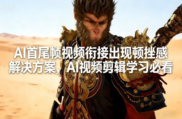 AI首尾帧视频衔接出现顿挫感解决方案，AI视频剪辑学习必看-卿云社