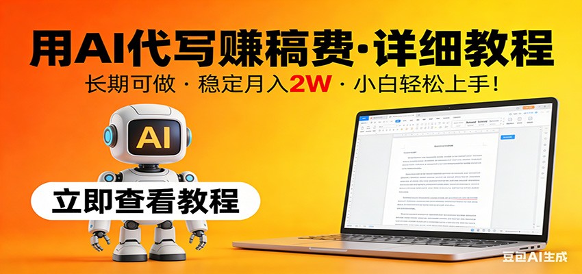 用AI代写赚稿费,详细教程,长期可做,稳定月入2W,小白轻松上手!-卿云社