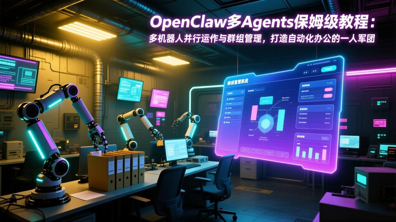 OpenClaw多Agents保姆级教程：多机器人并行运作与群组管理，打造自动化办公的一人军团-卿云社