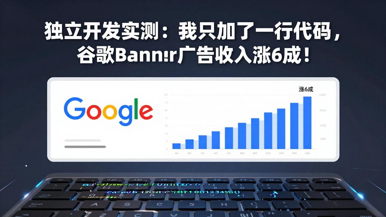 付费文章：独立开发实测：我只加了一行代码，谷歌Banner广告收入涨6成！-卿云社