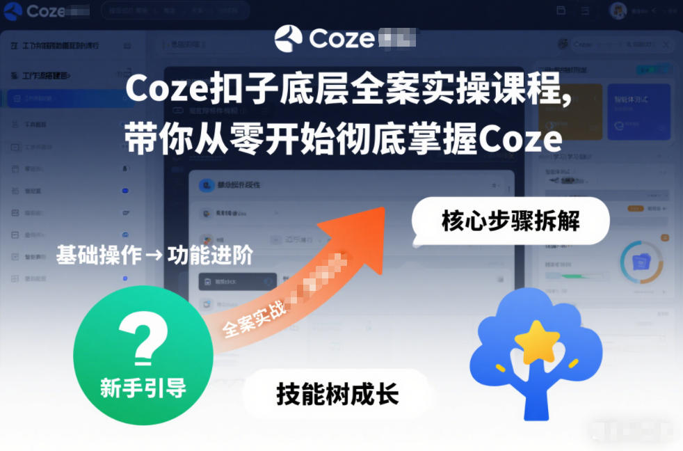 Coze扣子底层全案实操课程，带你从零开始彻底掌握Coze(更新3月)-卿云社
