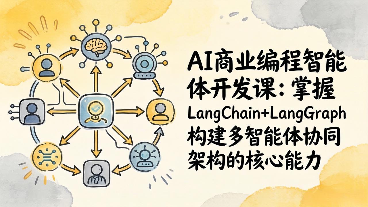 AI商业编程智能体开发课：掌握LangChain+LangGraph构建多智能体协同架构的核心能力-卿云社
