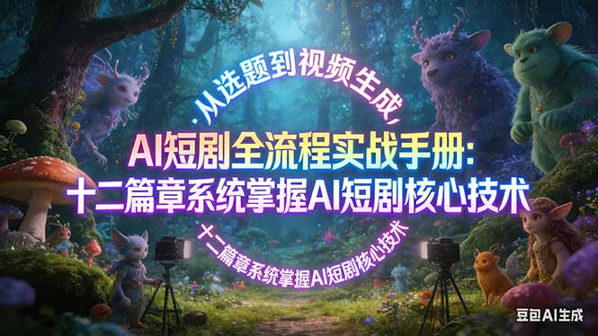 AI 短剧全流程实战手册：从选题到视频生成，十二篇章系统掌握 AI 短剧核心技术-卿云社