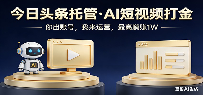 头条号AI托管，我提供作品，你提供账号，每天5分钟发布，小白躺赚3000+-卿云社
