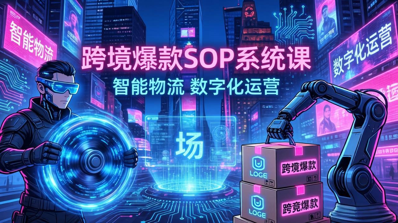 跨境爆款SOP系统课，“内容飞轮+精准投放+AI自动化”为核心，拆解“人×货×场”黄金公式-卿云社