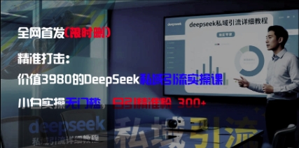精准打击：价值3980的DeepSeek私域引流实操课，小白实操无门槛，日引精准粉300+-卿云社