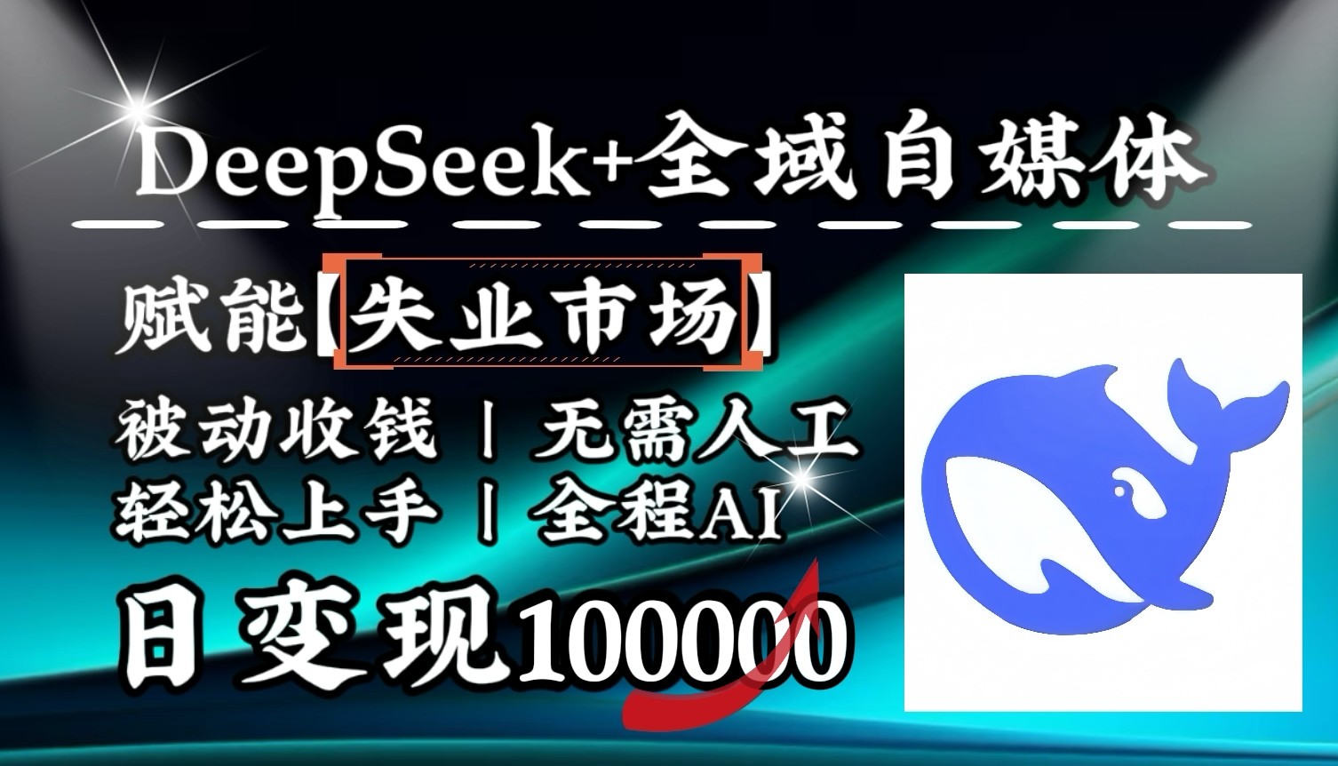 降维打击，DeepSeek+失业市场，全自动操作，结合人人刚需，单月利润轻松破100000＋-卿云社
