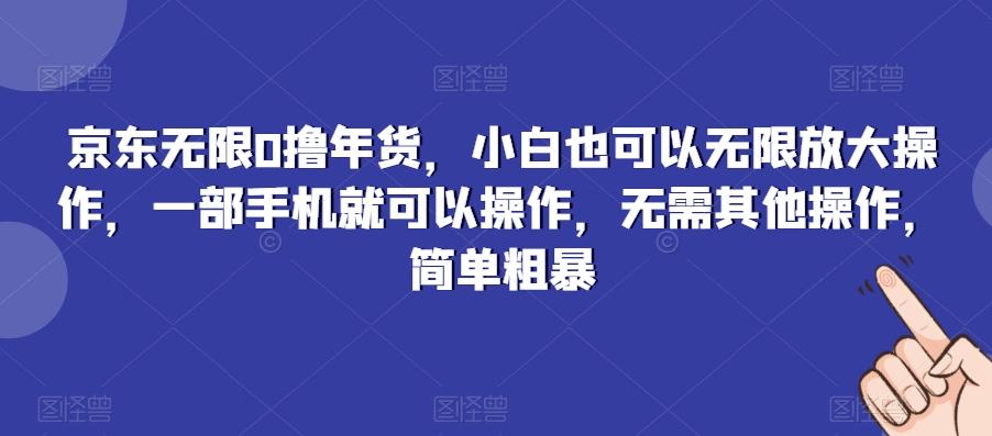京东无限0撸年货，小白也可以无限放大操作，一部手机就可以操作，无需其他操作，简单粗暴-卿云社