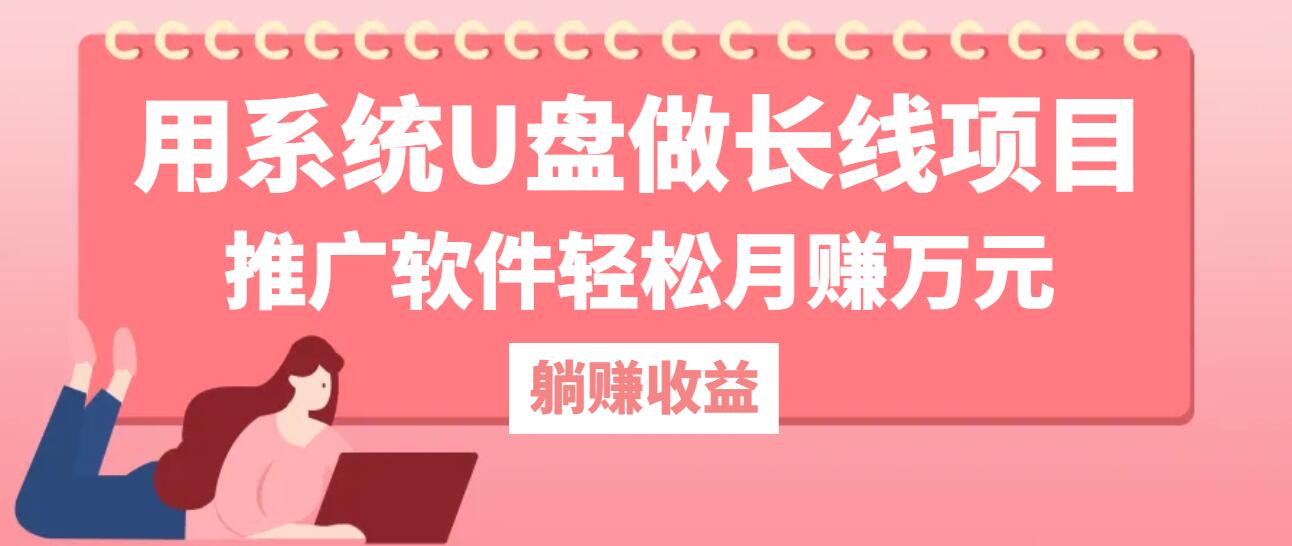 用系统U盘做长线项目，推广软件轻松月赚万元-卿云社