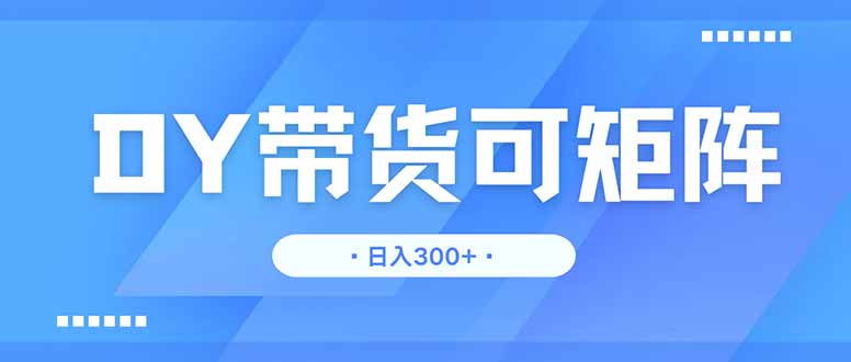 DY带货，日入300＋矩阵无上限-卿云社