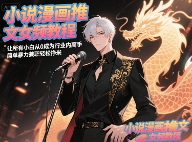 小说漫画推文女频教程，让所有小白从0成为行业内高手，简单暴力兼职轻松挣米-卿云社