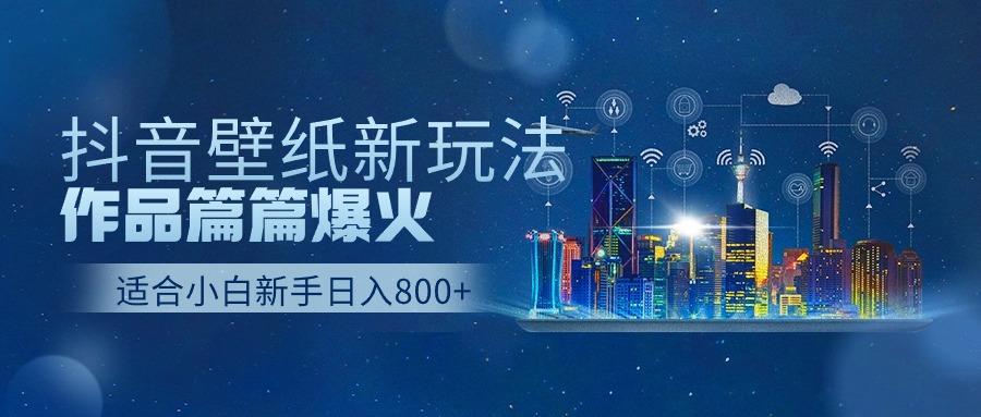 (9842期)抖音壁纸号新玩法，作品篇篇爆火，日收益500+-卿云社