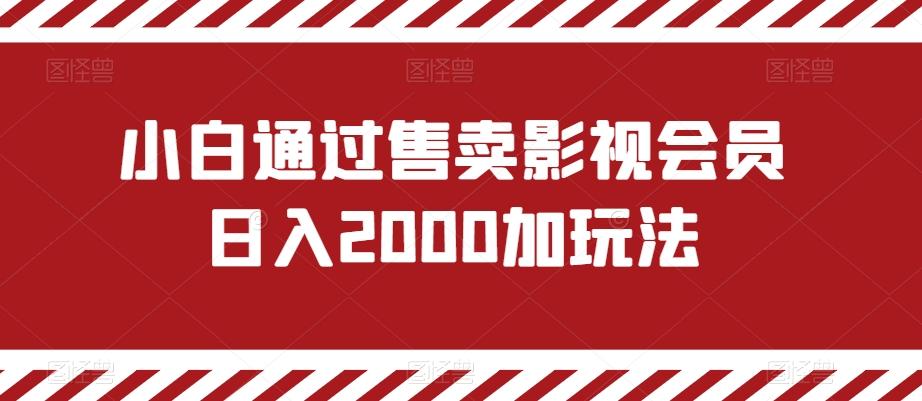小白通过售卖影视会员日入2000加玩法-卿云社
