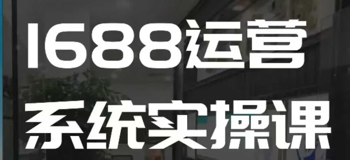 1688高阶运营系统实操课，快速掌握1688店铺运营的核心玩法-卿云社
