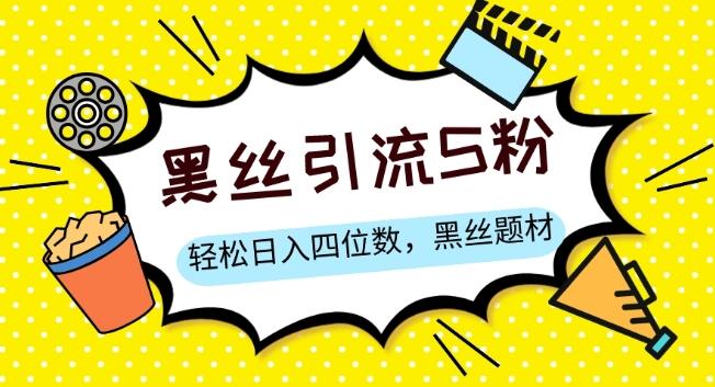 S粉变现，轻松日入四位数，黑丝题材+情感话术【揭秘】-卿云社