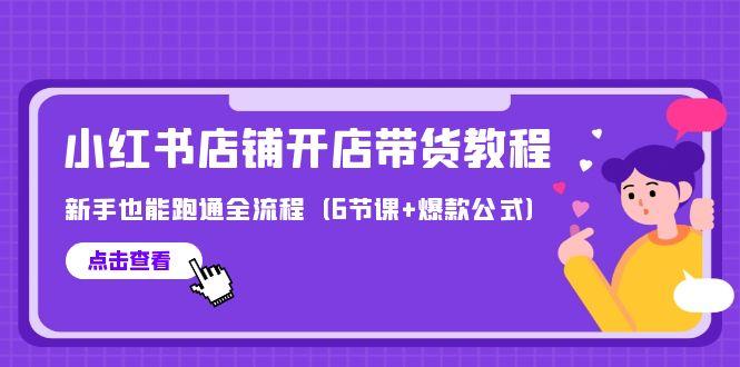 (9883期)最新小红书店铺开店带货教程，新手也能跑通全流程(6节课+爆款公式)-卿云社