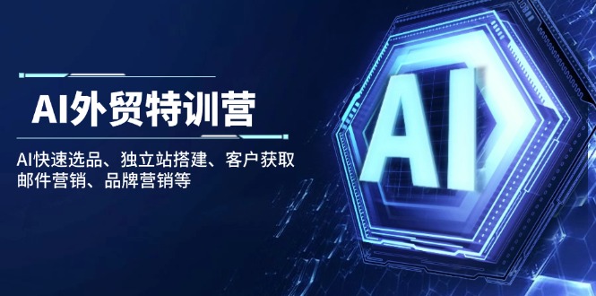 AI外贸特训营：AI快速选品、独立站搭建、客户获取、邮件营销、品牌营销等-卿云社