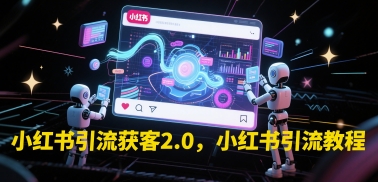 小红书引流获客2.0，小红书引流教程-小艾项目网