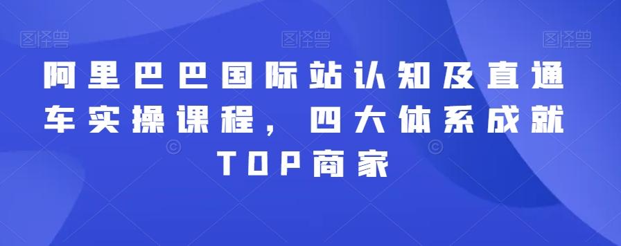 阿里巴巴国际站认知及直通车实操课程，四大体系成就TOP商家-卿云社