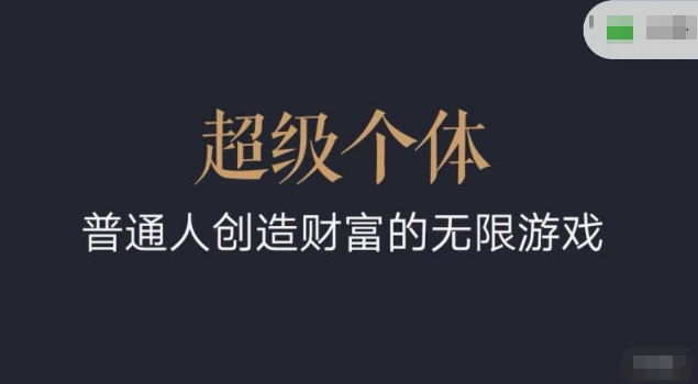 超级个体2024-2025翻盘指南，普通人创造财富的无限游戏-卿云社