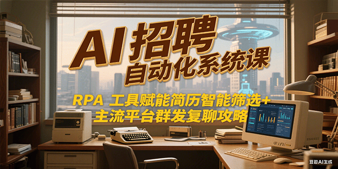 AI招聘自动化系统课，RPA工具赋能简历智能筛选+主流平台群发复聊全攻略-卿云社