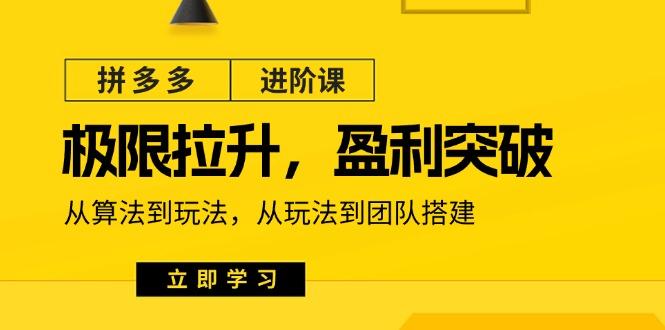 拼多多·进阶课：极限拉升/盈利突破：从算法到玩法 从玩法到团队搭建-18节-卿云社